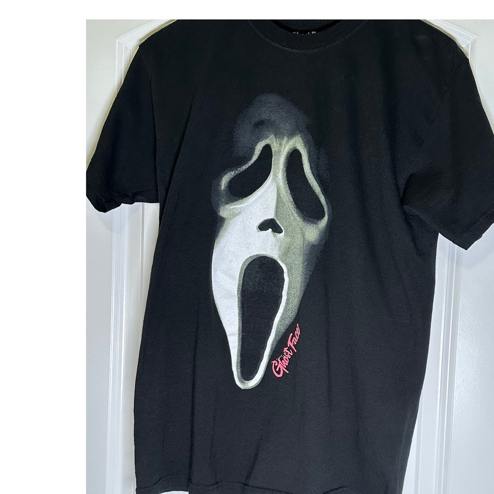 Vintage Ghost Face T Shirt Men's Black M Goth Horror Iconic Scream Retro Graphic